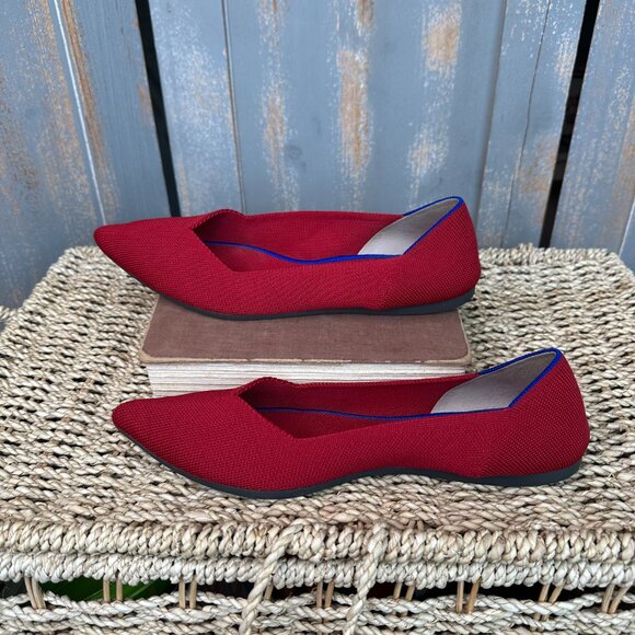 Rothy's The Point Flat Chili Red Sz 9.5 - Picture 9 of 15